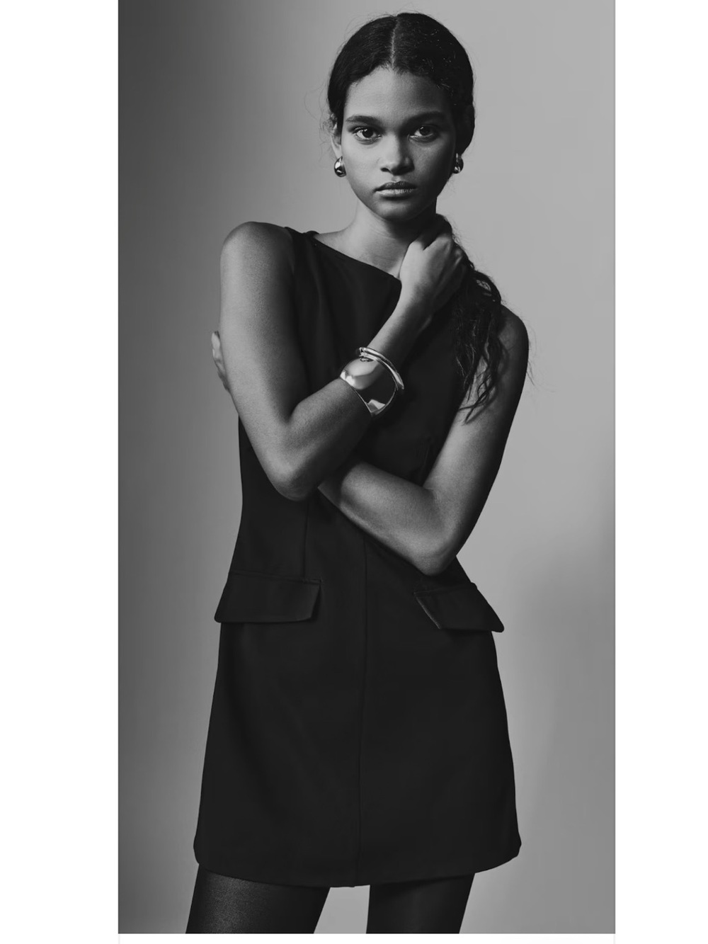 H&M Mini Pocket Dress in Black- Small.